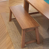Natural Finish Modish Solid Color Sitting Bench front view